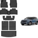 KELCSEECS Floor Mats & Cargo Liner with Seatback Mats for 2020-2026 Ford Explorer 6 Seats(2nd Row Captain Seats),All Weather Protection TPE Floor Liners Full Set Explorer Accessories Black