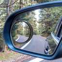 Lusofie 2 Pcs Cubicle Mirror with Supcup, Adjustable Cubicle Mirror to See Behind You, 2.24 Inch Office Desk Mirrors for PC Monitors, Cubicles Walls, Personal Security and Privacy(Black)