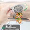 TRAPMATE Kitchen Sink Drain Strainer, Reversible Chain Mesh Sink Strainer, 304 Stainless Steel Anti-Clogging & Easy Clean Sink Strainer Basket, Fits US Standard Kitchen Sink Drains, Dishwasher Safe (Bright Silver)