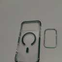 DEERLAMN Strong Magnetic Case for iPhone 17 Pro Max 6.9-Inch,[Compatible with Magsafe][Military Grade Drop Protection] Clear Slim Shockproof Protective Phone Cover-Transparent+Green