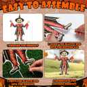 Roowest 6 Pcs Large Vintage Halloween Yard Signs with Stake Lawn Outdoor Spooky Pumpkin Yard Signs Pumpkin Witch Vintage Halloween Decorations for Horror Party Decor