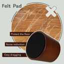 Wooden Furniture Bed Risers - 3 Inch Circle Heavy Duty Furniture Height Extenders Lifts for Sofa Couch Desk Chair Table Base Raising Space, Convenient Store and Cleaning, Pack of 4