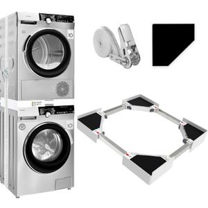 29 inch Washer Dryer Stacking Kit, Universal Stacking Kit for Washer and Dryer, Adjustable 29"/28"/27"/26"/25"/24" Washer and Dryer Stacking Kit with Ratchet Strap
