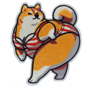 Dog Patch Sexy Shiba Inu Iron On Patch Iron On or Sew On Patches Perfect for Backpacks Jeans Jackets Hats & Clothes Cute Funny Cool Embroidered Appliques Patch