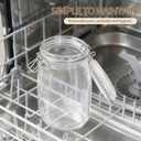 ODBCYWM 10oz Glass Food Storage Jars with Airtight Lids, Set of 8 Clear Preserving Seal Wire Clip Fastening Canisters for Kitchen Canning, Flour, Cereal, Pasta, Sugar, Beans, Pickling Jars (10oz8)