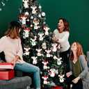 36 Pcs Christmas Mouse Ornaments Wooden Christmas Mice Tree Ornaments Woodland Cute Tree Wreath Decor Xmas Hanging Wood Cutouts Decor for Farmhouse Home Xmas Winter Holiday Party Favors