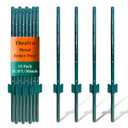 Thealyn 3ft Fence Posts, Pack of 10 - Sturdy Metal U-Posts & Step-in Stakes, No Digging Poles for Garden Wire Fencing and Yard Signs (Fits 2-ft Fence Mesh)