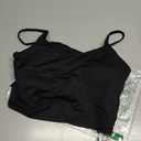 ECOPARTY Wirefree Padded Yoga Sports Bra for Women - Moisture Wicking Quick Dry Workout Crop Tank Camisole (Black, M)