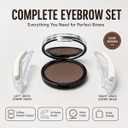 2Pcs Eyebrow Stamp Kit, Eyebrows in 5 Seconds, Achieve perfect results easily with Precise Application (DARK BROWN)