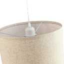 2 Pack Plug in Pendant Light, Hanging Light with 15Ft Clear Cord, On/Off Switch, Beige Linen Fabric Lamp Shade, Hanging Light Fixture for Bedroom, Kitchen, Living Room, Dining Table