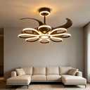 Vlastti 48" Ceiling Fans with Lights and Remote Control 3000-6000K Brightness Dimming Modern LED Ceiling Fans Reversible 6 Wind Speeds Fans lamp for Bedroom, Living Room Kids Room