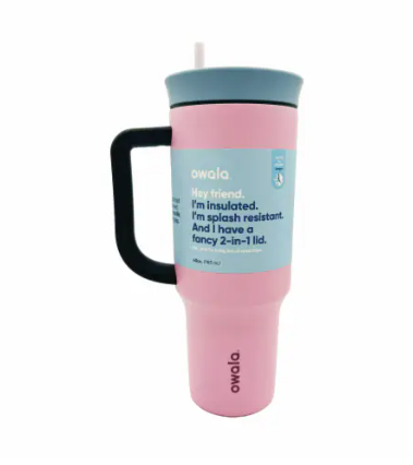 Owala® 40 oz Travel Tumbler SS Pink Skies