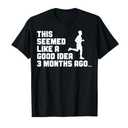 This Seemed Like A Good Idea Funny Marathon Runner Running T-Shirt(M)