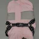 SUNFURA Small Dog Coat with Harness Built in, Warm Dog Jacket Winter with Zipper On Back, Waterproof Pet Snow Jacket Snowsuit Pet Sweater Clothes for Schnauzer, Yorkshire Terrier, Pink S