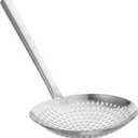 MAGICLULU Large Stainless Steel Magnetic Strainer Spoon Colander with Long Handle 16.33 X 7.08 Inch Kitchen Cooking Skimmer for Home and Restaurant Use