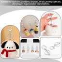 10 Pack a Set Metal Lobster Claw Clasps and Key Rings, Key Chain Accessories, Keychain Making kit for Keys, Art Crafts, Jewelry Making, Silver