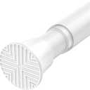 Tension Rods for Windows 30-63Inch Tension Curtain Rod White Adjustable Curtain Rod No Drilling Spring Rod for Light Shower Curtain,Doorway,Closets
