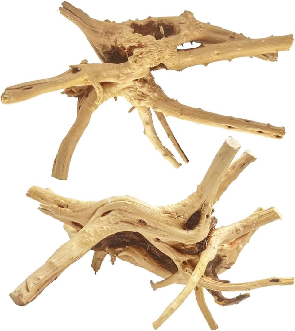 Natural Large Spiderwood Driftwood for Aquarium Decor Rptile Fish Tank Decoration Assort Branch 11-14'' 2 Pcs Natural Large Spiderwood Driftwood for Aquarium Decor Rptile Fish Tank Decoration Assort Branch 11-14'' 2 Pcs