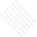 6PCS Small Tension Curtain Rod 16 to 28 Inch,White Short Curtain Rods No Drilling,Loaded Expandable Spring Curtain Rods for Windows Kitchen,Closet,Cupboard,Door,Bookshelf