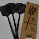 Fly Swatter Multi-pacl Manual, Flexible & Heavy Duty Fly Swatters Thick Handle, Black 3 Pack