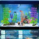 MyLifeUNIT Fish Tank Decor, Silk Aquarium Plants and Hideaway Rock Cave Decor for Betta Fish Tank Accessories, Goldfish, Turtle Tank Decorations