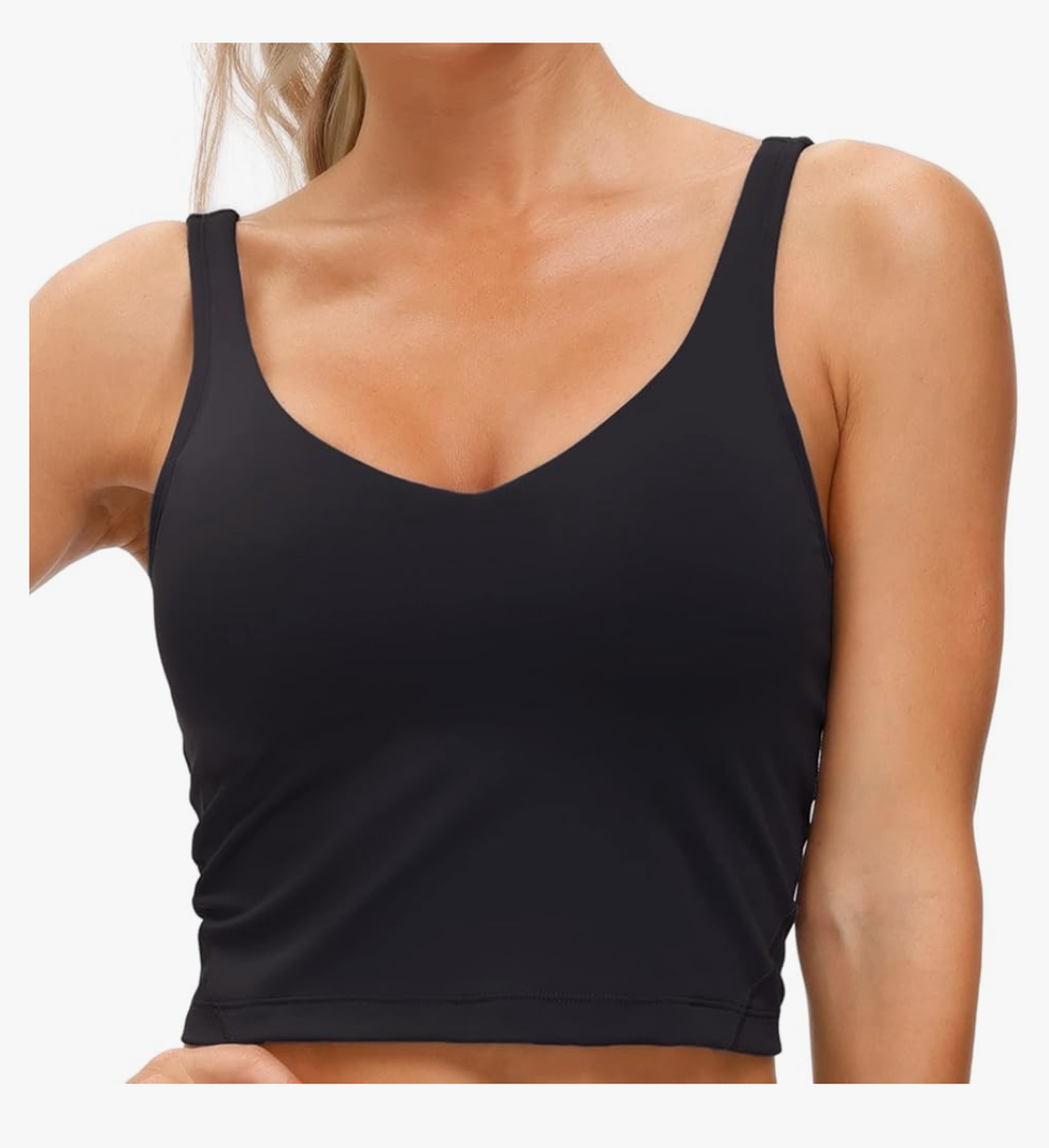 THE GYM PEOPLE Womens' Sports Bra Longline Wirefree Padded with Medium Support 2XL