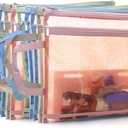 10 Pack Mesh Zipper Pouches for Organizing, Double Layers Nylon Puzzle Building Block Sets Toy Storage Organization with Handle, Multipurpose for Travel, School, Board Game, Office, and Home Organize (A4-2layer-10pcs)