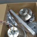 Mpayel Ceiling Fans with Lights and Remote, 46 Inch Flush Mount Low Profile Ceiling Fan with Light, Ceiling Fan for Bedroom Living Room, Quiet DC Motor, Reversible, Dimmable LED, Silver