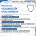 W10830162 Refrigerator Door Gasket, French Refrigerator Door Seal Compatible with Whirlpool, Kitchen-Aid, Kenmore Fits WRF535SMBW00, KBFS20EVMS13, Replaces 12723206AP W10179332, 39.7 x 16.9 in