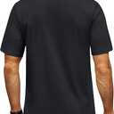 Cotrasen Mens T-Shirts Cotton Short Sleeve Pocket Tee Shirt Casual Crew Neck Moisture Wicking Soft Basic T Shirts (Black, XL)