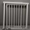 DEARBB Triple Lock Baby Gate for Stairs Doorways and House 31" to 86" Extra Wide Pressure Mounted Easy Walk Through Auto Close Safety Pet Gate White 49.21-67.32"