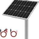 12V 30W Solar Battery Trickle Charger & Maintainer - Waterproof 30 Watt Solar Panel Built-in Ultra Smart MPPT Charge Controller + Adjustable Pole Mount Brackets for Pole Dia 1.5-3.0inch/40-80mm