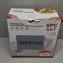 Mixing Bowls with Lids Set, 6 Piece Stainless Steel Nesting Storage Bowls for Kitchen, with 3 Grater Attachments & Non-Slip Bottoms, Size 5.5,3.5,2.5,2.1,1.5,1.1 QT