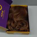 Brown Synthetic Lace Front Wig,136 Glueless Shoulder Length Curly Bob Wigs for Women Daily Use 16IN#P4/27/30