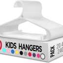 Utopia Home Kids Hangers 60 Pack - 11 Inch Plastic Baby Hangers for Closet - Childrens Hanger for Clothes & Infant Hanger for Closet - Non-Slip Shoulder Grooves, Strap Hooks & Pants Bar (White)