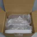 FoldTier 2 Pieces Square Food Storage Containers Polycarbonate Clear food Container with Lid Commercial Storage with Graduations for Commercial Kitchen Dough Marinating Meat(White,2 Qt)