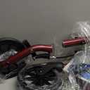 Probasics Junior Aluminum Rollator with 6 Inch Wheels, 250 Pound Weight Capacity, Burgundy, Medical Walker