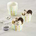 Restaurantware Ice Cream Cups 50 Pack of 8 oz Leak-Resistant Disposable Dessert Bowl Frozen Yogurt Cup Round Paper Container For Cold And Hot Desserts