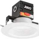 Juno JBK6 RD SWW5 90CRI CP6 MW M2 OneUP LED Downlight Series, 6-Inch, Baffle Trim, White