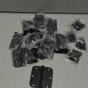 21 Pack Rounded Matte Black Door Hinges 3.5 Inch 5/8" Radius Interior 3 1/2" Flat Iron Bifold Residential Standard Bedroom Indoor for Doors 3 ½"Hardware Control House Home Decor Essentials Accessories
