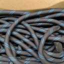 Junredy Garden Hose 75 FT, NON-EXPANDABLE Heavy-Duty Flexible & Lightweight Water Hose with 10-Function Nozzle, No-Kink, Leak-Proof Super Fabric, Solid Fittings for Lawn, Car, Outdoor (Black Blue)