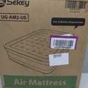 Sekey Queen Air Mattress with Built-in Pump, 18" Raised Blow Up Bed | Inflatable Mattress with Anti-Deflation Technology, 3-Minute Inflation, Soft Waterproof Flocked Top, Home & Moving, 660 lb