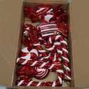 Lanpn 14 Pcs 6.5" Large Candy Cane Christmas Decorations, Giant Peppermint Candies Xmas Tree Ornaments, Red White Lollipop Candy Canes, Sweet Hanging Decor for Candyland Holiday Indoor Outdoor