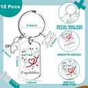 Nosiny 12 Pcs RN Nursing 2026 Graduation Party Favors Stainless RN Nurse Keychain Gifts Bulk for CNA Week Class of 2026 Nurse Graduation Keychain Gifts You Earned It CNA Nursing Party Favors Supplies
