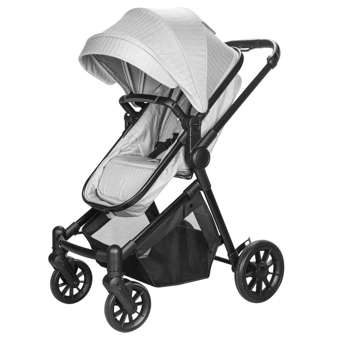 Lightweight 2-in-1 Baby Stroller with Reversible Seat, Grey