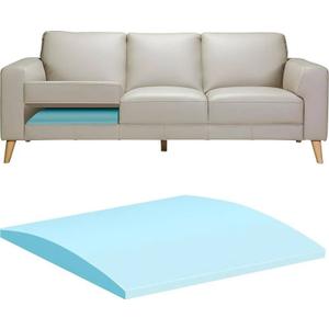 Couch Cushion Support for Sagging Seat 20X20X2 Inches Higher Density Foam Under Couch Cushion Support with Anti Slip Mesh Fabric, Light Blue 1Pc