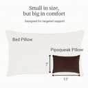 Pipsqueak Microfiber Pillow - Small, Mini, Tiny - 11 x 7 in - Perfect for Travel, Cars, Airplanes, Camping, Dogs, Toddlers, Kids, Lumbar, Knees and Neck - Ages 2 Yrs and Up