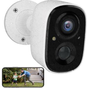 Camii 2K HD Security Cameras Outdoor 2K Wireless Camera with Battery Powered 2.4g WiFi Security HD Camera for Indoor/Outdoor Color Night Vision 2-Way Talk IP65 Waterproof, SD Card/Cloud Storage