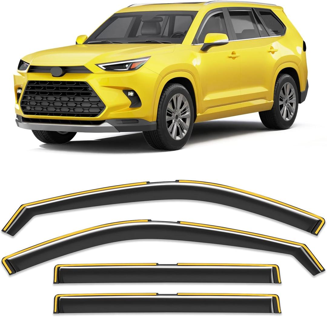 in-Channel Rain Guards for Toyota Grand Highlander 2024-2026