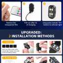 Upgraded 4PCS Wireless LED Strobe Lights for Car, 8 Colors Interior Car Lights with Remote Control, USB-C charging Warning Light for Car Motorcycle Drone Bike Decor